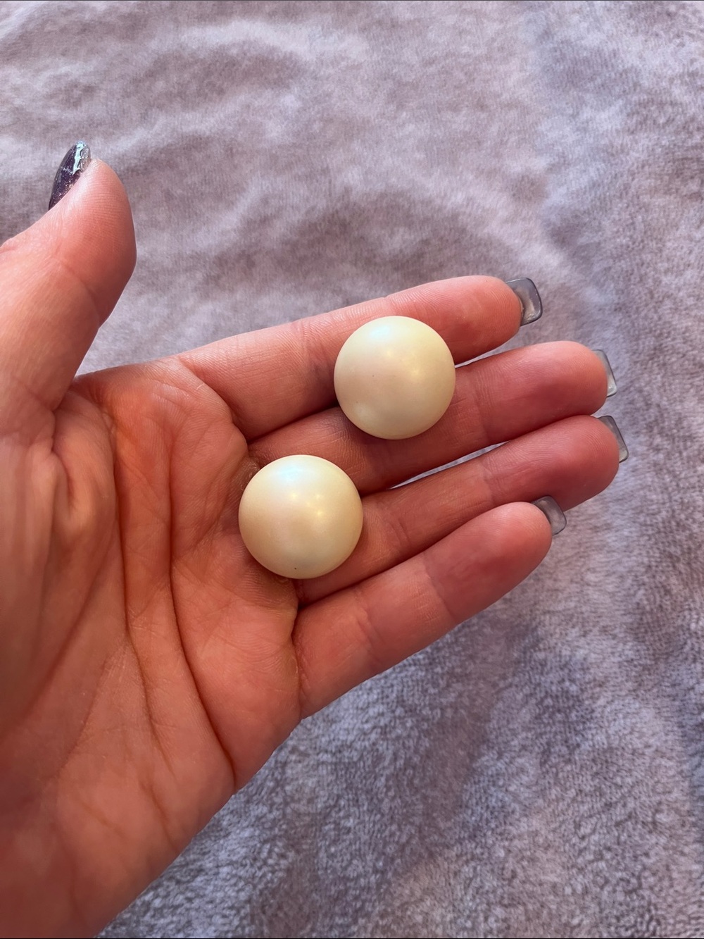 Vintage Classic Cream Pearl Dome Earrings